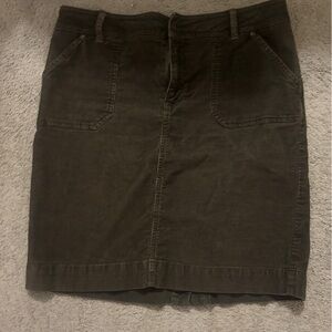 Corduroy brown pencil skirt